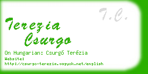terezia csurgo business card