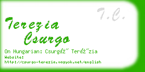 terezia csurgo business card